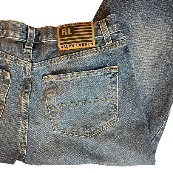 Vintage Polo Jeans Ralph Lauren Womens 10 Heritage Preppy Cropped Saturday Jeans - Picture 8 of 16